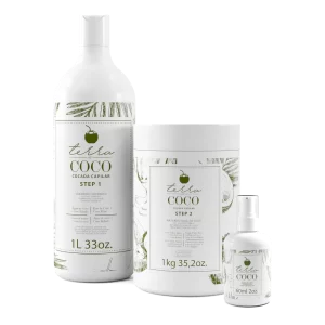 Kit TERRA COCO Isotonic Shampoo + Coconut-Based Mask 1kg / 33oz + Coconut Elixir 60ml / 2oz