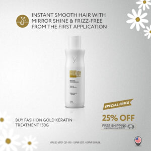 FASHION GOLD 150g/5,6oz – Brazilian Keratin Treatment, Smoothing and Straightening System